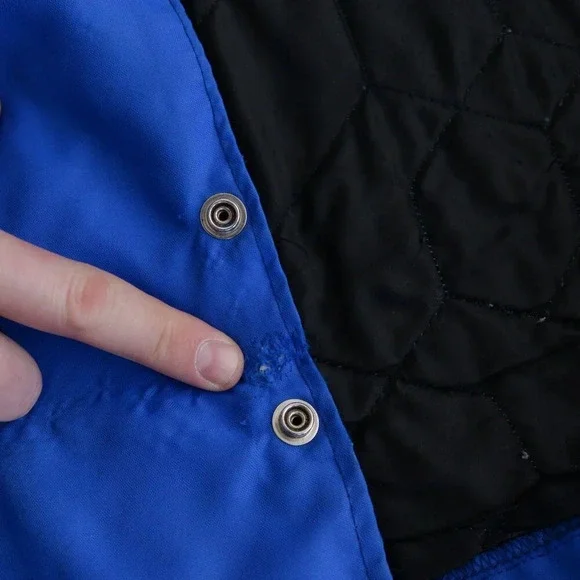 VTG 70S Macarthur Sports Blue St.Thomas Baronet Shoes Playoff Champs 75-76 Coat - Picture 15 of 16